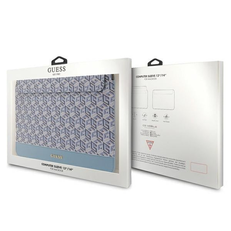 Guess GUCS14HGCFSEB kannettavan tietokoneen suojahiha 14", GCube Stripes, sininen