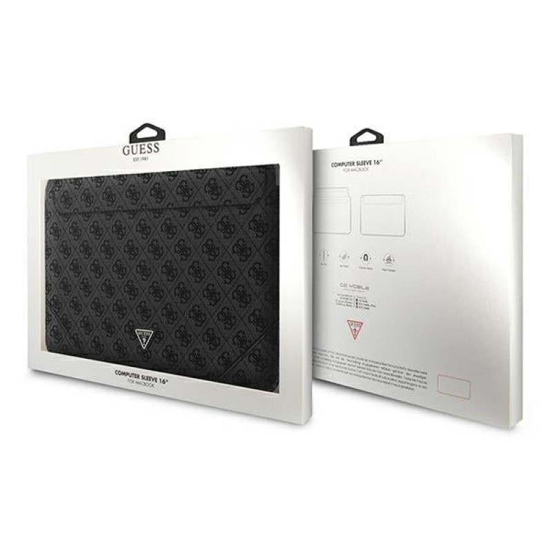 Guess GUCS16P4TK kannettavan tietokoneen suojahiha 16", 4G Uptown Triangle, musta