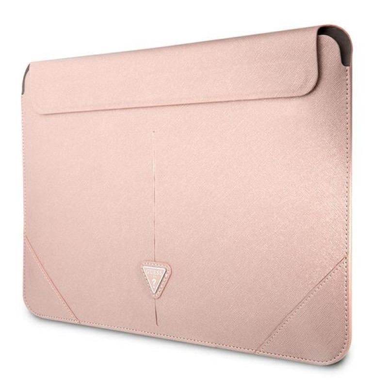 Guess GUCS16PSATLP kannettavan tietokoneen suojahiha 16", Saffiano Triangle, pinkki