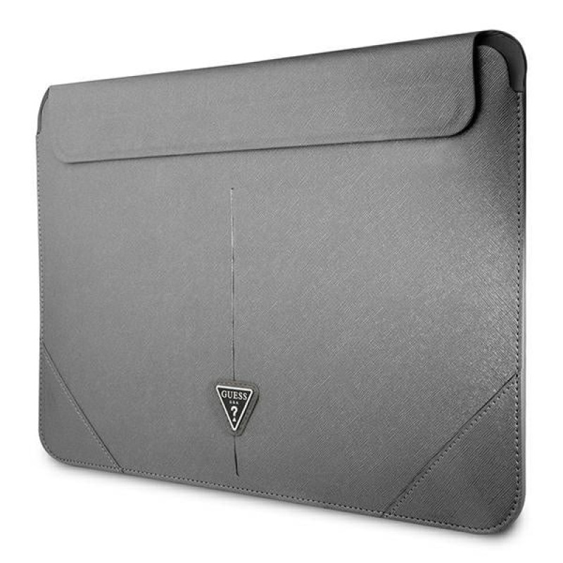 Guess GUCS16PSATLG kannettavan tietokoneen suojahiha 16", Saffiano Triangle, hopea
