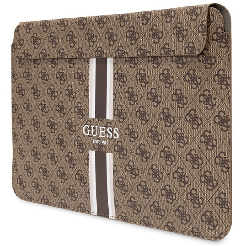 Guess GUCS14P4RPSW kannettavan tietokoneen suojahiha 14", 4G Printed Stripes, ruskea