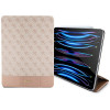 Guess GUFCP12PS4SGP Apple iPad Pro 12.9" (2020/2021/2022, 4./5./6. sukupolvi) Kirjakotelo, 4G Stripe Allover, pinkki
