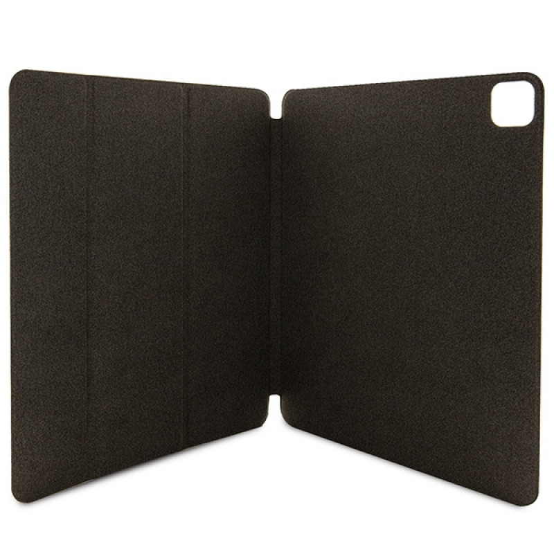 Guess GUFCP12PS4SGP Apple iPad Pro 12.9" (2020/2021/2022, 4./5./6. sukupolvi) Kirjakotelo, 4G Stripe Allover, pinkki