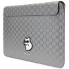 Karl Lagerfeld KLCS14SAKHPCG Kannettavan tietokoneen suojahiha 14", hopea, Saffiano Monogram Choupette