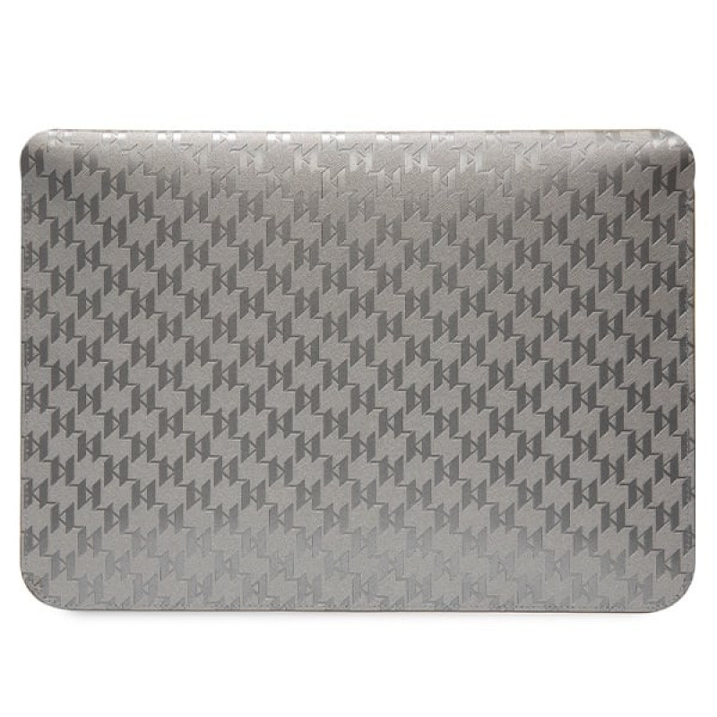 Karl Lagerfeld KLCS14SAKHPCG Kannettavan tietokoneen suojahiha 14", hopea, Saffiano Monogram Choupette