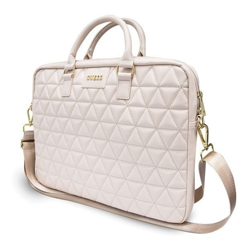 Guess GUCB15QLPK Kannettavan tietokoneen laukku 15", pinkki, Quilted
