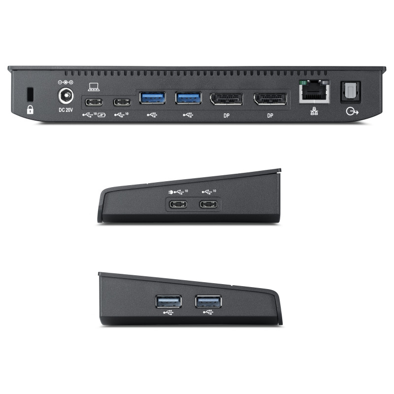 Fujitsu PR09 S26391-F6007-L500 -telakointiasema, USB-C, 2 x DP, 120 W