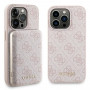 Guess GUBPM5P15X4GEMGP Apple iPhone 15 Pro Max kovakuori + 5000 mAh MagSafe virtapankki -yhdistelmä, 4G Metal Logo, pinkki