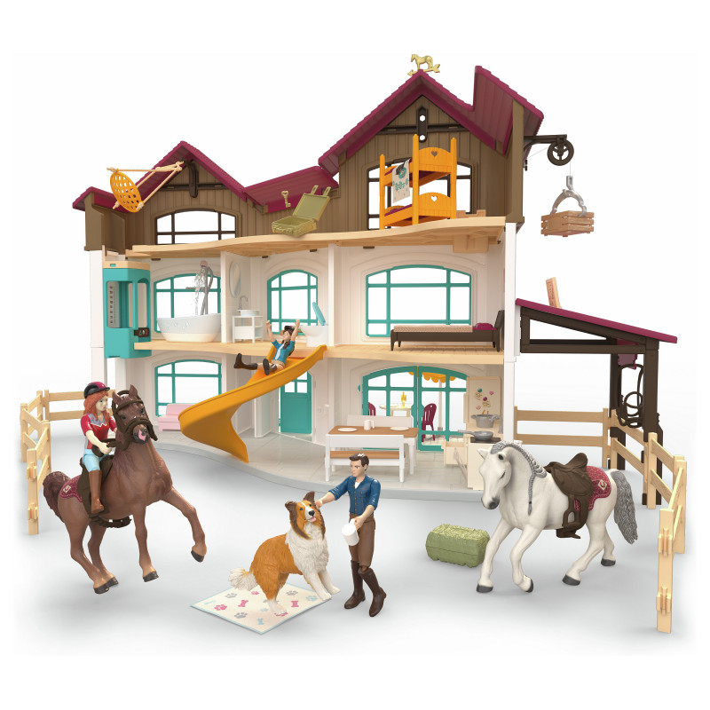 Schleich Horse Club järvenrantahuvila ja paddock -leikkisetti 42785