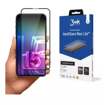 3MK Apple iPhone 15 Plus HardGlass Max Lite musta
