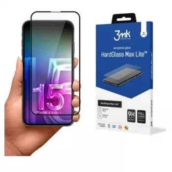 3MK Apple iPhone 15 Pro Max HardGlass Max Lite musta