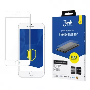3MK Apple iPhone 7/8 Plus valkoinen FlexibleGlass Max näytönsuojakalvo