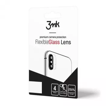 3MK Apple iPhone X/XS FlexibleGlass kameran lasilinssi (4 PSC)