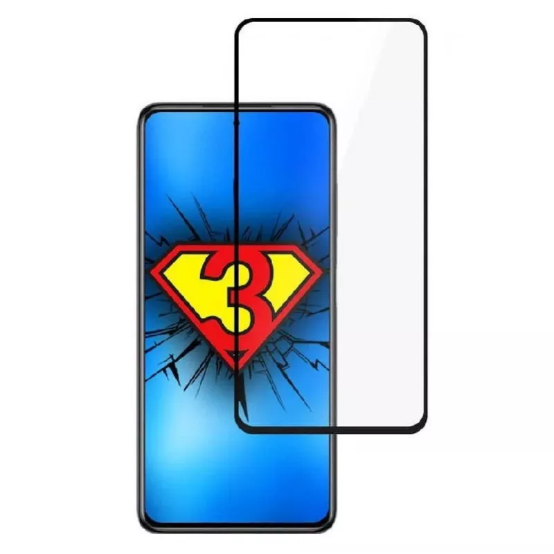 3MK Hard Glass Max Lite näytönsuojakalvo Xiaomi Poco X3 NFC / Poco X3 Pro - musta
