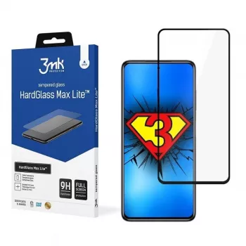3MK Hard Glass Max Lite näytönsuojakalvo Xiaomi Poco X3 NFC / Poco X3 Pro - musta