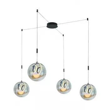 40W LED-kattovalaisin 2000lm neutraali valkoinen 4000K musta alumiini 400mm
