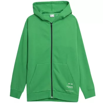 4F miesten Deep Green pyöreäpääntieinen collegepaita SS23 Regular Fit koko S