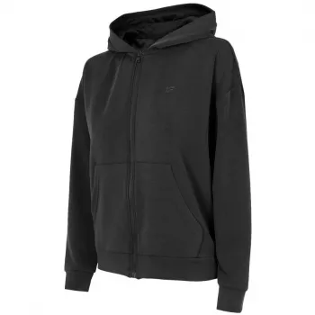 4F naisten Deep Black collegepaita pyöreällä pääntiellä H4Z22 BLD041 20S M