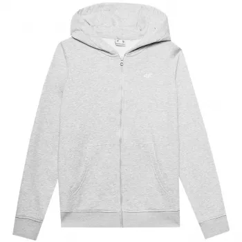 4F naisten collegepaita F0956 Cool Light Gray Melange koko S