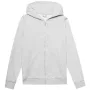 4F naisten collegepaita F0956 Cool Light Gray Melange koko S