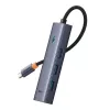 5-in-1-keskitin Baseus UltraJoy Series USB-C – HDMI 4K@30Hz + 3x USB 3.0 + 1x PD (harmaa)