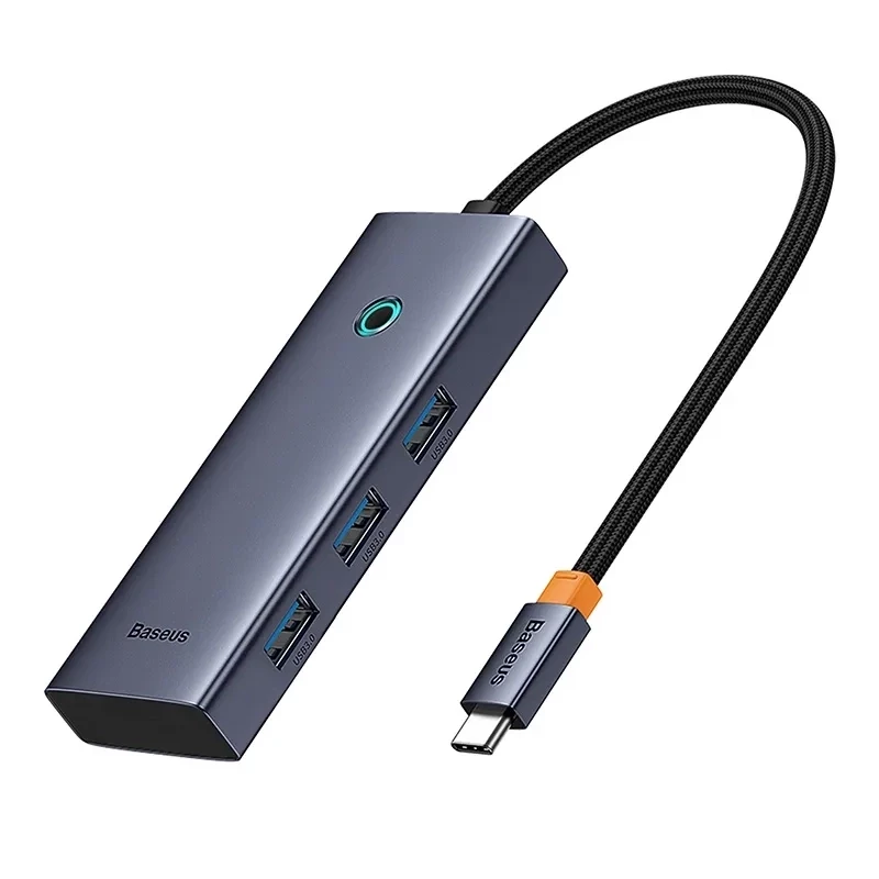 5-in-1-keskitin Baseus UltraJoy Series USB-C – HDMI 4K@30Hz + 3x USB 3.0 + 1x PD (harmaa)