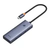 5-in-1-keskitin Baseus UltraJoy Series USB-C – HDMI 4K@30Hz + 3x USB 3.0 + 1x PD (harmaa)