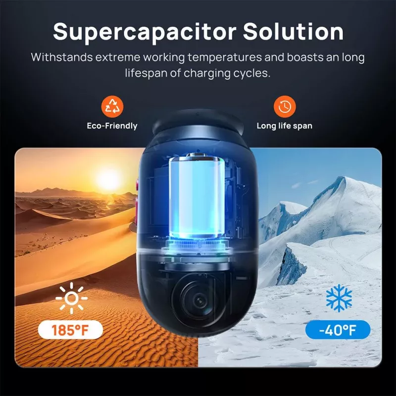 70mai Dash Cam 4K Omni X800 musta