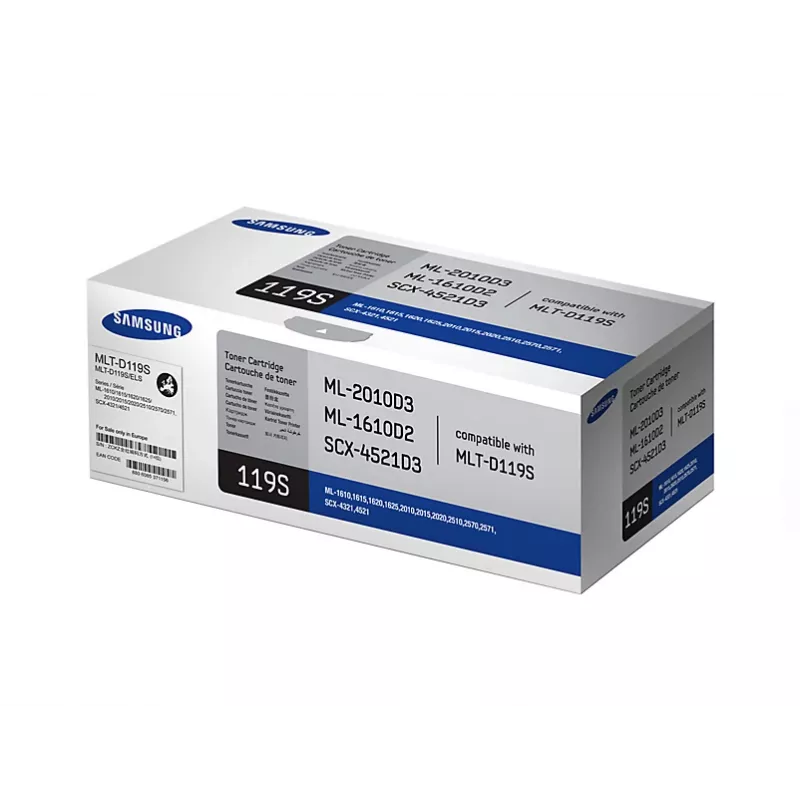Samsung MLT-D119S musta alkuperäinen värikasetti, 3 000 sivua, musta, 1 kpl