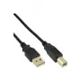 Microconnect USBAB3G USB-kaapeli USB 2.0 3 m USB A USB B musta