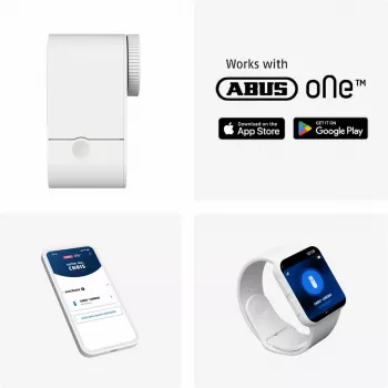 ABUS ABLO10000W langaton oven lukon käyttölaite – pinta-asennus Euro-profiilisylinterille, valkoinen