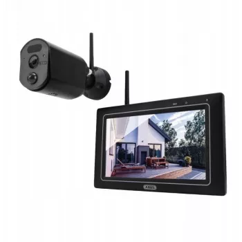 ABUS EasyLook BasicSet langaton videovalvontajärjestelmä - 7 tuuman näyttö + 1 IP66-kamera, infrapunayönäkö, 2,4 GHz