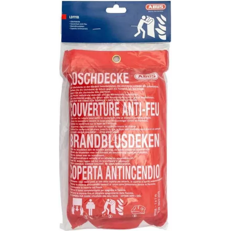 ABUS LD1118 sammutuspeite 100 x 100 cm kuitu punainen DIN EN 1869:2001 86672