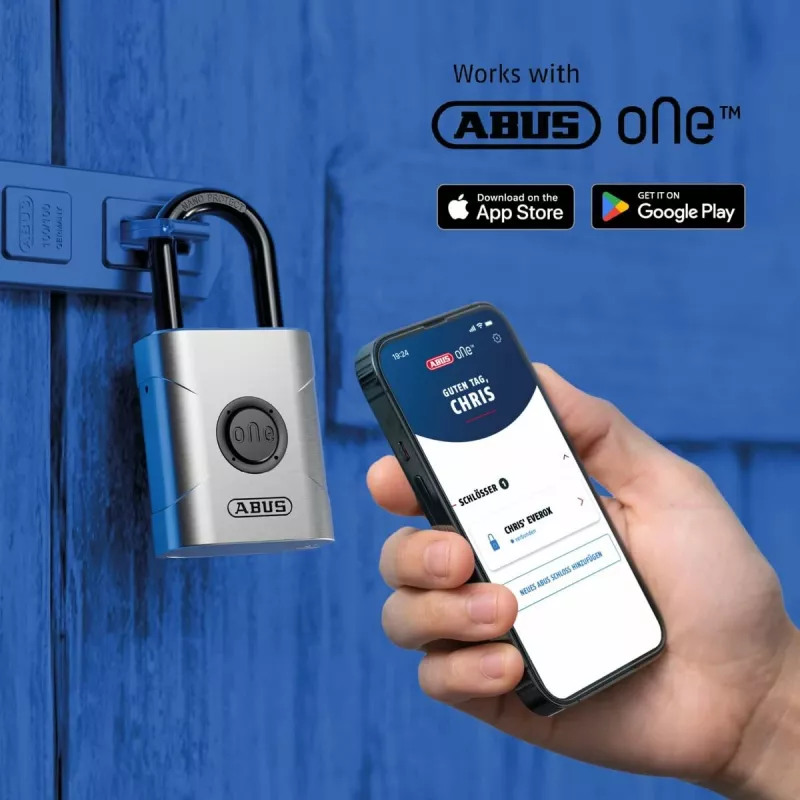ABUS Security-Center ABEO10010 Bluetooth-riippulukko, hopea