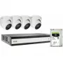 ABUS SECURITY-CENTER TVVR33843D 8-kanavainen hybridi analoginen/IP-tallenninsarja 4 mini-dome-kameralla