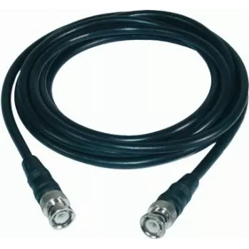 ABUS TVAC40020 3 m valmiiksi liitetty BNC-kuvakaapeli CCTV-käyttöön, 75 ohmia, musta