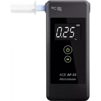 ACE OF SWEDEN AF-33 digitaalinen alkometri tummanharmaa, 0,00–5,00 ‰, LCD-näyttö, puolijohdeanturi, 2x AAA 107075