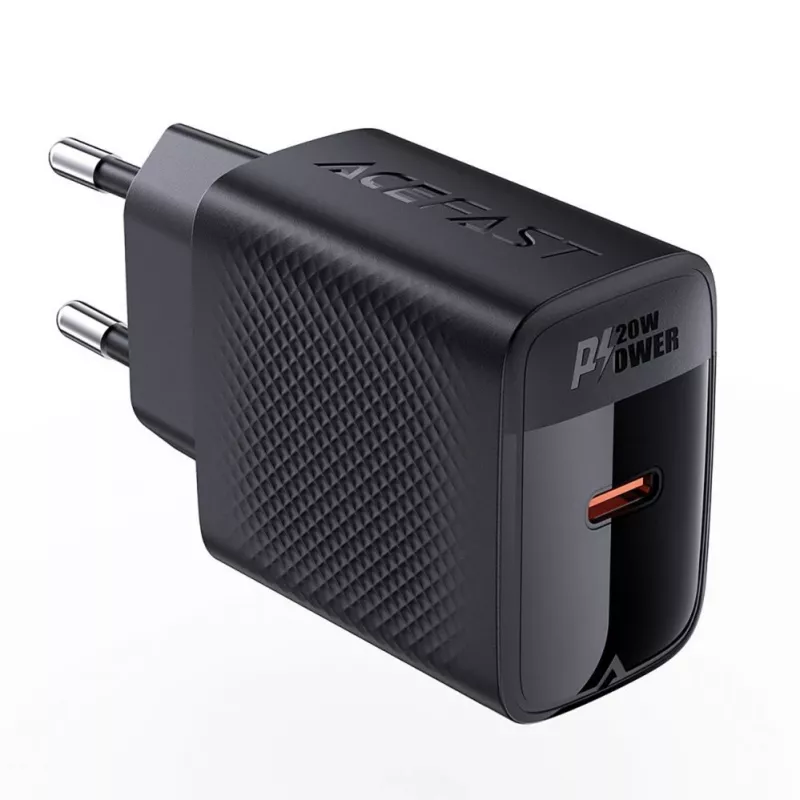 ACEFAST A82 GaN USB-C PD 20W seinälaturi - musta