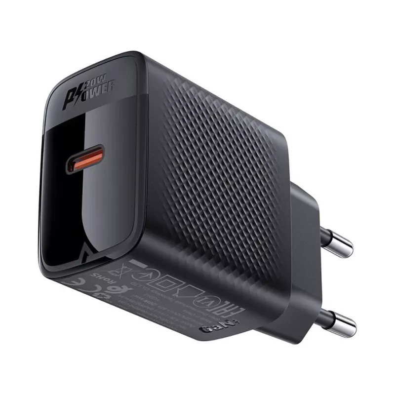ACEFAST A82 GaN USB-C PD 20W seinälaturi - musta