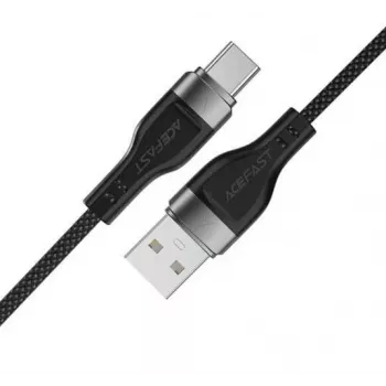 ACEFAST C11-04 USB-A - USB-C 3A magneettinen punottu kaapeli 1,2 m musta