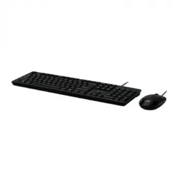 Acer AAK400 langallinen näppäimistö- ja hiirisarja - US-asettelu - musta - Retail Pack