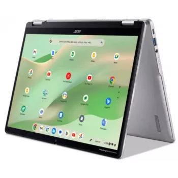 Acer Chromebook Spin 314 CP314-2HN-C57B 14 tuuman muunneltava 2-in-1-kannettava, Intel N100, 8GB RAM, 64GB eMMC, ChromeOS, saksalainen näppäimistö, Full HD -kosketusnäyttö, Wi-Fi 6