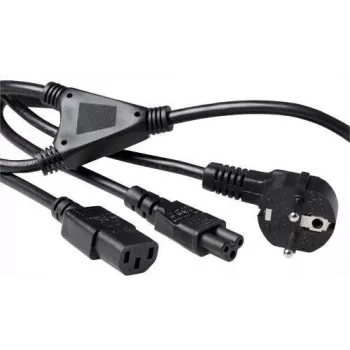 ACT AK5166 virtajohto Y-adapteri suko C13 + C5 1,8 m musta