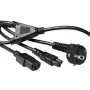 ACT AK5166 virtajohto Y-adapteri suko C13 + C5 1,8 m musta