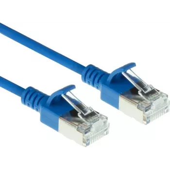 ACT sininen 5 m LSZH U/FTP CAT6A datacenter Slimline patchkaapeli RJ45-liittimillä, snagless (DC7605)