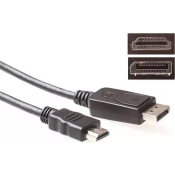 ACT DisplayPort - HDMI -muunnoskaapeli 1 m 4K@30Hz kultapinnoitetut liittimet AK3988