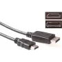 ACT DisplayPort - HDMI -muunnoskaapeli 1 m 4K@30Hz kultapinnoitetut liittimet AK3988