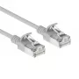 ACT harmaa 2,5 m LSZH S/FTP CAT6A Slimline Snagless -verkkokaapeli (DB7053)
