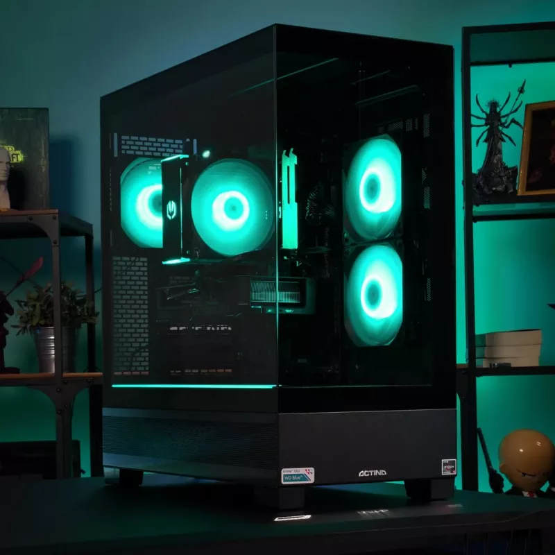 ACTINA PC AMD Ryzen 5 5600X 32 GB DDR4-SDRAM 1 TB SSD NVIDIA GeForce RTX 5060 Midi Tower musta