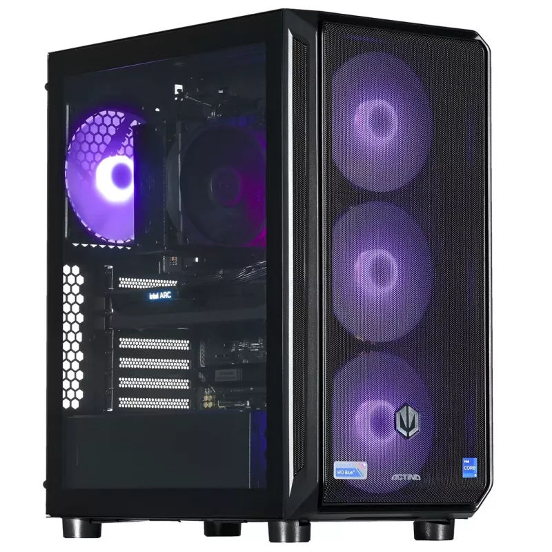 Actina PC AMD Ryzen 7 8400F 32 GB DDR5-SDRAM 1 TB SSD Intel Arc B580 Midi Tower musta